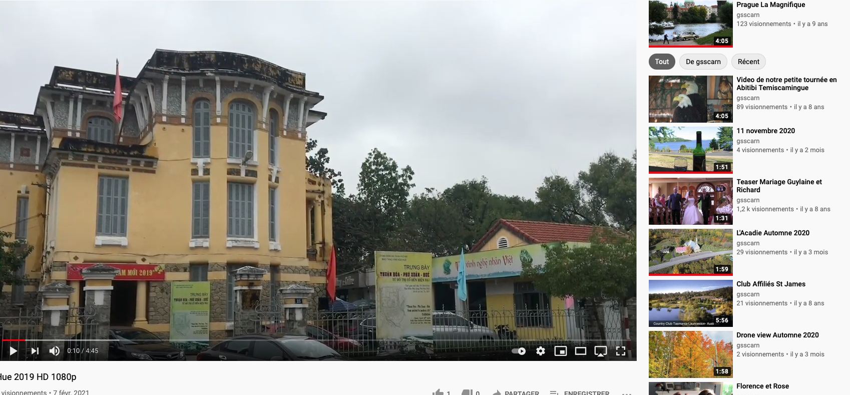 Quelques vidéos d'Asie 2019