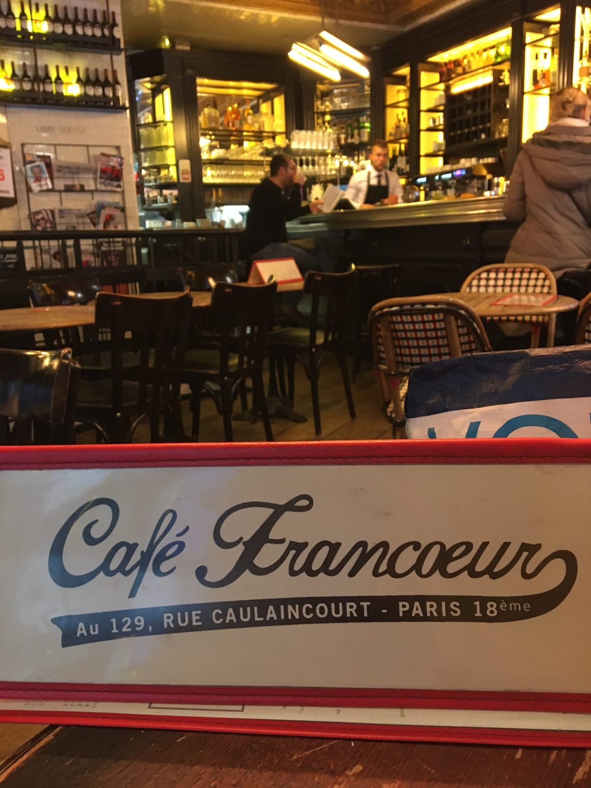 Paris- France- Un petit matin au café Francoeur